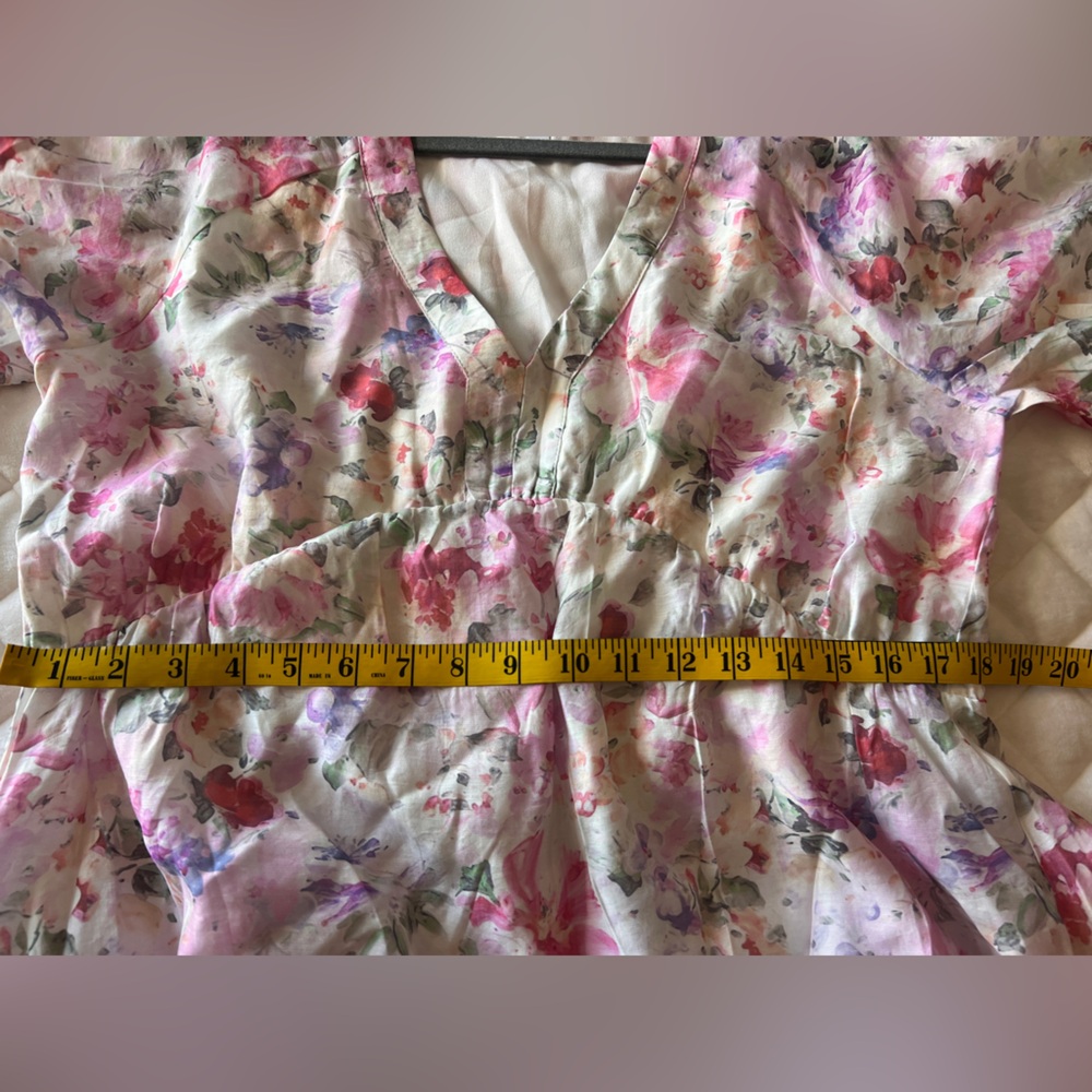 Floral Pink Maxi Dress XL NWOT by Things Between - Picture 10 of 15